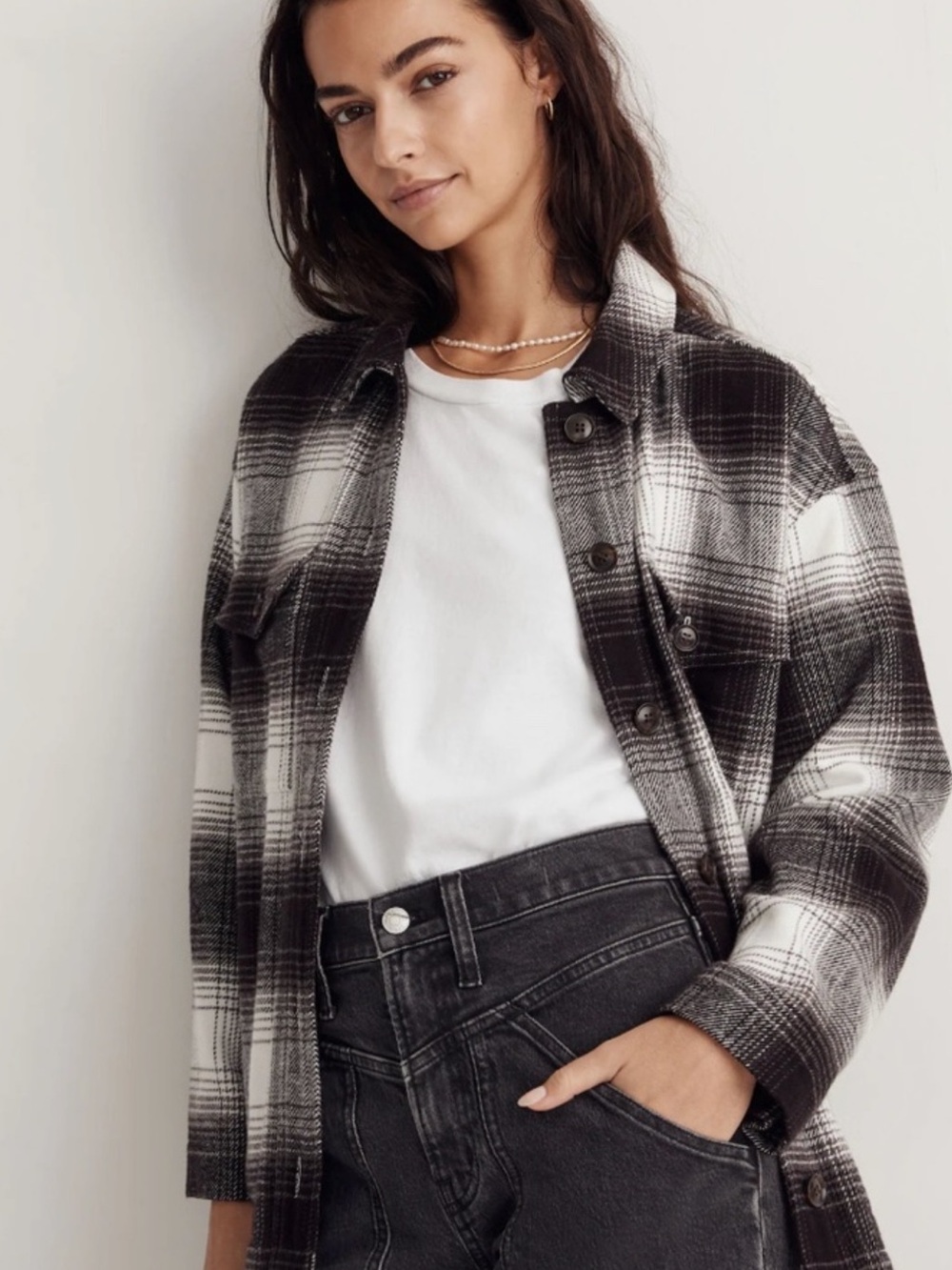 Madewell twill  flannel shirt jacket S